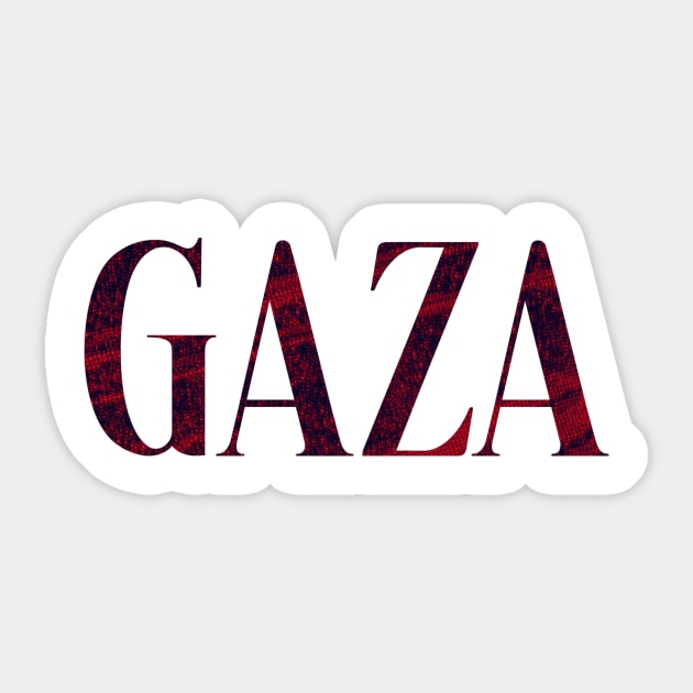 Gaza - Simple Typography Style Sticker by Sendumerindu